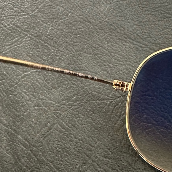 RayBan Aviator Gradient gray/Brown cockpit style Gold Frame 59/14 size - Picture 4 of 5